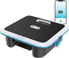 SK02 Solar Pool Skimmer Roboter, Solarbetriebener Poolroboter Akku, Duale Ladeoptionen, Wassertemperatursensor, App-Steuerung, 24/7 Automatischer Skimmer Poolreiniger