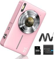 Skaitmeninis fotoaparatas 1080P, 44 MP, FHD fotoaparatas, 16 kartų skaitmeninis priartinimas, skaitmeninis fotoaparatas su baterija, nešiojamas, paprastas skaitmeninis fotoaparatas vaikams, moksleiviams, paaugliams, pradedantiesiems ir vyresnio amžiaus žm