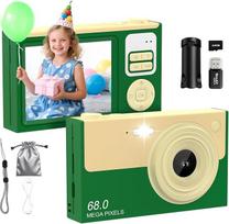 Skaitmeninis fotoaparatas 4K, 64 MP, 16 kartų skaitmeninis priartinimas, vlogų kūrimo fotoaparatas, kompaktiškas fotoaparatas su 2,8 colio LED ekranu, 64 G „Micro“ atminties kortele, 1 baterija, skirtas vaikams, paaugliams, studentams ir pradedantiesiems