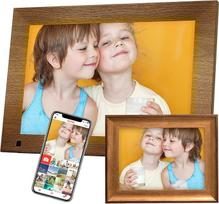Skaitmeninis nuotraukų rėmelis "Fine Life Pro" 10,1 colio "WiFi" skaitmeninis nuotraukų rėmelis 32GB 1280 x 800 HD IPS jutiklinis ekranas Išmanusis debesų nuotraukų rėmelis, automatinis pasukimas, dalijimasis per programėlę (baltas, "Frameo" 10 colių)