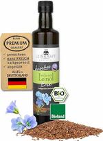 Skanus ekologiškas linų sėmenų aliejus 250 ml šviežiai spausto 100% vokiško linų sėmenų aliejaus - turtingas omega 3 ir lignanų, nefiltruotas - ekologiškas žalio maisto kokybės linų sėmenų aliejus