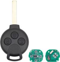 Skirta „Mercedes-Benz Smart Fortwo 451“ su 3 mygtukų 433 MHz nuotolinio valdymo pultu | Gamybos metai: 2007, 2008, 2009, 2010, 2011, 2012, 2013, ID46 lustas, radijo automobilio raktas