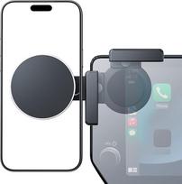 SKTU mobiliojo telefono laikiklis "Toyota RAV4" 2023-2025, "MagSafe" mobiliojo telefono laikiklis automobilyje su magnetu 360° kampu pasukamas "iPhone" 12-17 serijos 10,5 colių navigacijai su "MagSafe" dėklu "Toyota" priedai