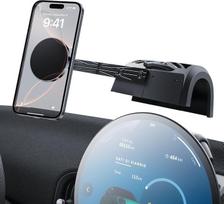 SKTU mobiliojo telefono laikiklis, skirtas „Mini Cooper“ modeliams J01/J05/F65/F66 (2024–2026, 2027 m.), „MagSafe“ mobiliojo telefono laikiklis su automobiliui skirtu magnetu, pasukamas 360°, skirtas „iPhone“ 12–17 serijos modeliams su 9,4 colių ekranu ir