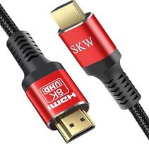 SKW HDMI 2.1 kabelis 7,6 m, 48Gb/s 8K ir 4K ypač didelės spartos kabelis, palaiko 8K@60Hz, 4K@120Hz 144Hz, DTS:X, HDCP 2.2 ir 2.3, eARC, HDR 10, suderinamas su TV monitoriumi "Xbox" PS5/4