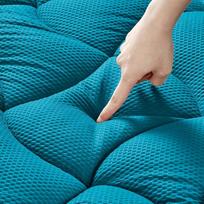 SLEEP ZONE Cooling Queen Mattress Topper, Premium Zone Quilted Fitted Mattress, Elastinis čiužinio užvalkalas, skalbiamas skalbimo mašinoje, patvarus, Deep Pocket 8-21 Inch, Teal, Queen