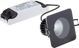 SLV „Patta F Square“ 12 W LED lubinis šviestuvas su COB lempute, 38°, 3000 K, IP65, su maitinimo bloku, juodos spalvos 114450