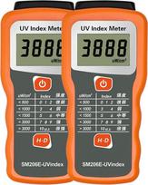 SM206E skaitmeninis UV indekso matuoklis, spinduliavimo testeris, UVA + UVB, 280–370 nm | 280–370 nm diapazonas, 4,5 skaitmenų LCD ekranas, ABS korpusas, didžiausios vertės fiksavimo funkcija, saulės energijos tyrimai ir plėvelės bandymai