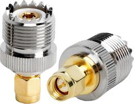 SMA į UHF SO239 adapteris SMA vyriškos ir UHF moteriškos lyties adapteris UHF moteriškos ir SMA vyriškos lyties koaksialinis kištukas, skirtas SDR, rankiniam radijui, mėgėjiškam radijui, CB radijui ir t. t. (2 vnt.)