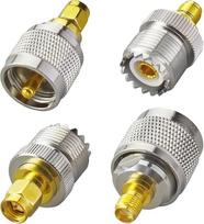 SMA UHF adapterių rinkinys iš 4 SMA ir UHF antenos kištukų - SMA vyriškas UHF kištukas, skirtas SDR, rankiniams radijo imtuvams, mėgėjiškiems radijo imtuvams, CB radijo imtuvams ir kt.