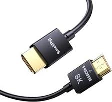 SMALLRIG 8K HDMI 2.1 kabelis 100 cm (nuo A iki A), itin lankstus plonas kabelis, palaiko 8K@60Hz/4K@120Hz, Ethernet, ARC Type-A Male to Male, skirtas fotoaparatui, monitoriui, gimbalui - 5086