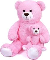SNOWOLF FamilyBears Teddy Bears Didelis pliušinis meškiukas Pliušinis žaislas Teddy Bear lėlė vaikams draugė (rožinė, 39 colių/100 cm)