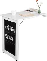 SoBuy® FWT20-W sieninis stalas MDF su lenta, sulankstomas valgomojo stalas, virtuvės stalas, atmintinė, baltas