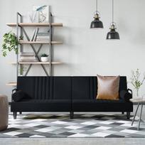 Sofa lova su porankiais Juodas aksomas Tingus grindų sofa sofa lova lova