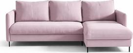 Sofa su miego funkcija, 3 vietų sofa, kampinė sofa su miego funkcija ir lovos dėže, sofa lova, kurią lengva pernešti ir surinkti (Riviera 62 - rožinė)