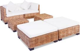 Sofos rinkinys 16 dalių lauko poilsio sofa, sodo poilsio baldai, sodo sofa, sodo poilsio kambarys, balkono baldų komplektas, natūralus rotangas