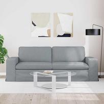 Sofos „hellgrau“ matmenys: 222 x 80 x 82 cm, apmušalas iš audinio | Modulinė, metalinis karkasas, putų ir pluošto užpildas, sėdimoji dalis – 180 cm
