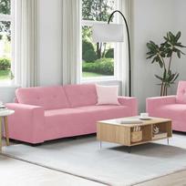 Sofų komplektas | 2 vnt. Rožinė 221 x 78 x 80 cm aksominė sofa, modelis 3324724