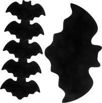 SOLUSTRE 6 vnt. veltinių stalo servetėlių rinkinys „Bat Halloween“ – juoda, 43 x 25 cm, apsauginė ir dekoratyvinė
