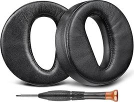 SOULWIT pakaitinės ausinių pagalvėlės "Sony MDR-Z7(MDRZ7)/MDR-Z7M2(MDRZ7M2)" ausinėms su minkštesne baltymo oda, pakeičiančia plastikines dalis ir varžtus