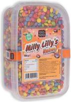 Spalvingi šokoladiniai saldainiai, 900 g – „Milly Lilly's“ mini šokoladiniai saldainiai, didmeninė pakuotė, saldainių dėžutė, skirta viešojo maitinimo įstaigoms ir didmeniniams pirkėjams