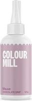 Spalvų malūnas "Choco Drip Mauve" šokolado glajus desertams - 125g