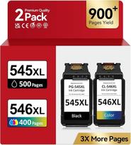 Spausdintuvo kasetės 545 546 XL, PG-545/CL-546 XL daugiapakė, suderinamos su „Canon“ 545 546 originaliomis spausdintuvo rašalo kasetėmis, Kasetės 545, 546, skirtos spausdintuvams „Pixma TS3150“, „TS3350“, „TR4500“, „TR4551“, „MG2500“, „MG2550S“, „MX4 95“,