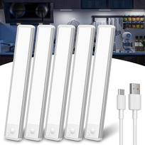 Spintelės apšvietimas Virtuvės LED judesio jutiklis - 20 cm balta šviesa 5 pakuotės belaidis apšvietimas spintelėms ir lentynoms su judesio jutikliu