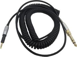 Spiralinis kabelis, skirtas „Sennheiser“ ausinėms HD6, MIX, HD7, DJ, HD8, DJ, HD515, HD518, HD558, HD598, HD549, HD569, HD579, HD595, HD599 – atsarginis garso kabelis su 6,35 mm adapteriu, prailgintas iki 5 m / 16,4 pėdų
