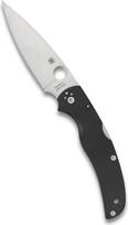Spyderco C244GP Unisex - Juodas kišeninis peilis suaugusiems, Native Chief Lockback, geležtė 4" G10, sulankstomas peilis, kišeninis spaustukas, satino apdaila, 13 cm