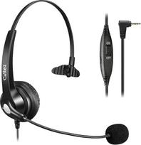 Stacionariųjų telefonų ausinės su mikrofonu, slopinančiu triukšmą, 2,5 mm ausinės, suderinamos su "Panasonic Gigaset C430A C530 CL660HX S850 Yealink W52P Cisco Grandstream Polycom DECT stacionariųjų telefonų ausinėmis