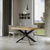 Stalas "Volantis Extendible Oak Natural" 90 x 160 cm ilgio 420 rėmas antracito spalvos
