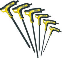 STANLEY FMHT0-69048 šešiabriaunių raktų rinkinys su P formos rankena - juodas (5 dalys)