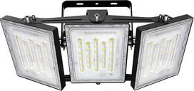 STASUN 300 W LED prožektorius, IP66 atsparus vandeniui, 30000 lm, LED lauko apšvietimas, atitinka 1800 W halogenines lempas, 6000 K dienos šviesos spalva, reguliuojami prožektoriai, skirti tvartams, kiemams ir garažams (juodi)
