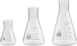 Steinberg Systems Erlenmejerio kūginės laboratorinės kolbos 50/150/250 ml - 3 vnt.