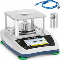Steinberg Systems Laboratorinės analitinės svarstyklės su stikliniu gaubtu ir LCD jutikliniu ekranu, 300 g / 0,001 g