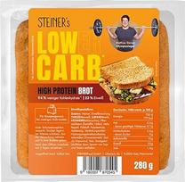 STEINER´s Low Carb High Protein Bread, 94% mažiau angliavandenių, daug baltymų, tik 2,6 g angliavandenių, 23 g baltymų (280 g)