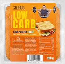 STEINER´s Low Carb High Protein Toast, 88% mažiau angliavandenių, daug baltymų, tik 0,9 g grynųjų angliavandenių, 22 g baltymų (280 g)