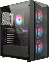 STGSivir žaidimų kompiuteris, Ryzen 5 5500, RTX 3060 12G, 16G DDR4 RAM, 512G SSD | Žaidimų kompiuteris, skirtas transliacijoms, vaizdo redagavimui, namų darbams, iki 4,2 GHz, WLAN 6, BT 5.0, 4K, HDMI, DP, „Win11 Pro“, ARGB