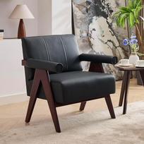 STHOUYN odinės kėdės, svetainės kėdė su medinėmis kojomis, juoda | STHOUYN, „Mid Century Modern“, biuras, butas, laukimo kambarys