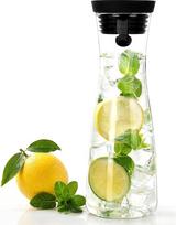 Stiklinė karafa su dangteliu, 1,2 l talpos, stiklinė vandens karafa