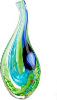 Stiklo meno dekoratyvinis dirbinys „Viridis“ – žalias – aukštis 38 cm – stiklas – dekoratyvinė figūrėlė, stiklo skulptūra