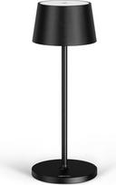 Stilosa 3 Runder Sockel - Dimmbare LED Akku-Tischlampe IP54 Indoor & Outdoor - Aufladbar - Warme Lichtfarbe - Designer Tischleuchte mit USB-C Port - Schwarz