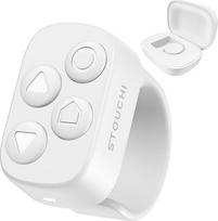 Stouchi Bluetooth Page Turner für Kobo, clip-frei mit Ladecase, Freihand-Fernbedienung, Vor-/Zurückspulen, kompatibel mit Clara BW/Libra Colour/Clara Colour/Elipsa 2E/Clara 2E/Libra 2/Sage-Weiß