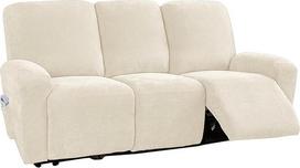Stretch-Sofabezug-Set Mit Taschen - Rutschfester Bezug for Liegesofas(Beige)