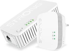STRONG - "Powerline WiFi 1000 Set Mini" - "Powerline" adapteris 600Mbps + WLAN adapteris 750Mbps - greita interneto prieiga - 300 m atstumas - tinka visiems dėžutėms/maršrutizatoriams - karštoji vieta + Ethernet - balta