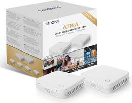 STRONG – „Atria AC1200“ „Whole Home Mesh“ „Wi-Fi“ sistema, iki 3 300 m² „Wi-Fi“ aprėptis, trys gigabito prievadai kiekviename mazge, valdymas per programėlę, svečių tinklas, tėvų kontrolė, paprastas nustatymas (2 vnt. rinkinys)