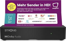 STRONG – Skaitmeninis HD palydovinis imtuvas SRT 7511 – Palydovinis imtuvas, skirtas ORF kanalams, su kortele („simpliTV“), DVB-S2 Full HD – „Dolby Audio“ – USB ir SCART jungtys – Skirtas naudoti tik Austrijoje – juodos spalvos