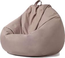 STTC Lauko PVC vandeniui atsparus "Bean Bag" dangtis, "Premium Giant Bean Bag" dangtis, puikiai tinka šalies interjerui, idealiai tinka paaugliams ir suaugusiesiems, be užpildo, chaki spalvos, XL