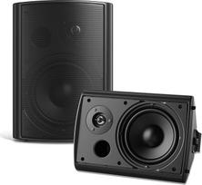STUDIOFINIX 6,5 colių 400 vatų vandeniui atsparūs lauko garsiakalbiai, 400 W porai, pagaminti iš ypač tvirtos ABS medžiagos, skirti terasai, namams, garažui ir prie baseino (juodi)
